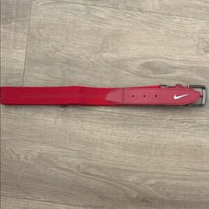 Nike Red Eslastic Adjustable Belt with Buckle